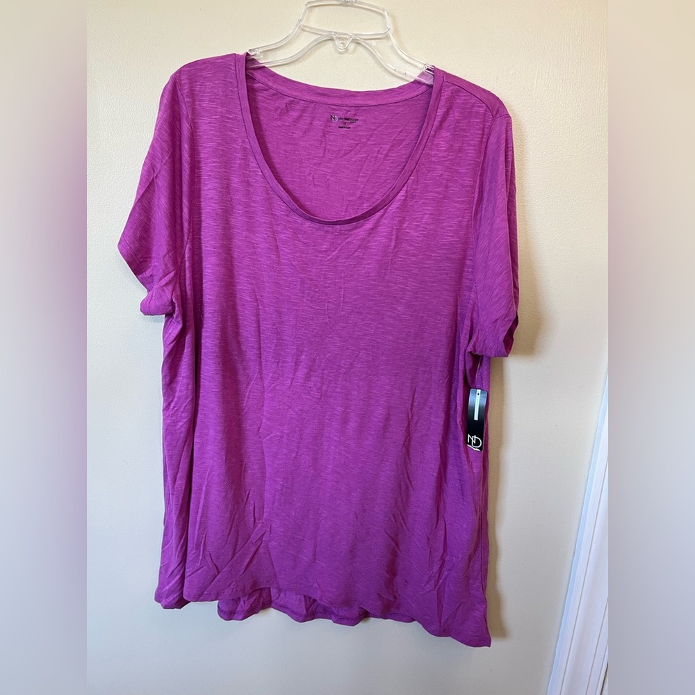 New Directions Magenta Short Sleeve Tee